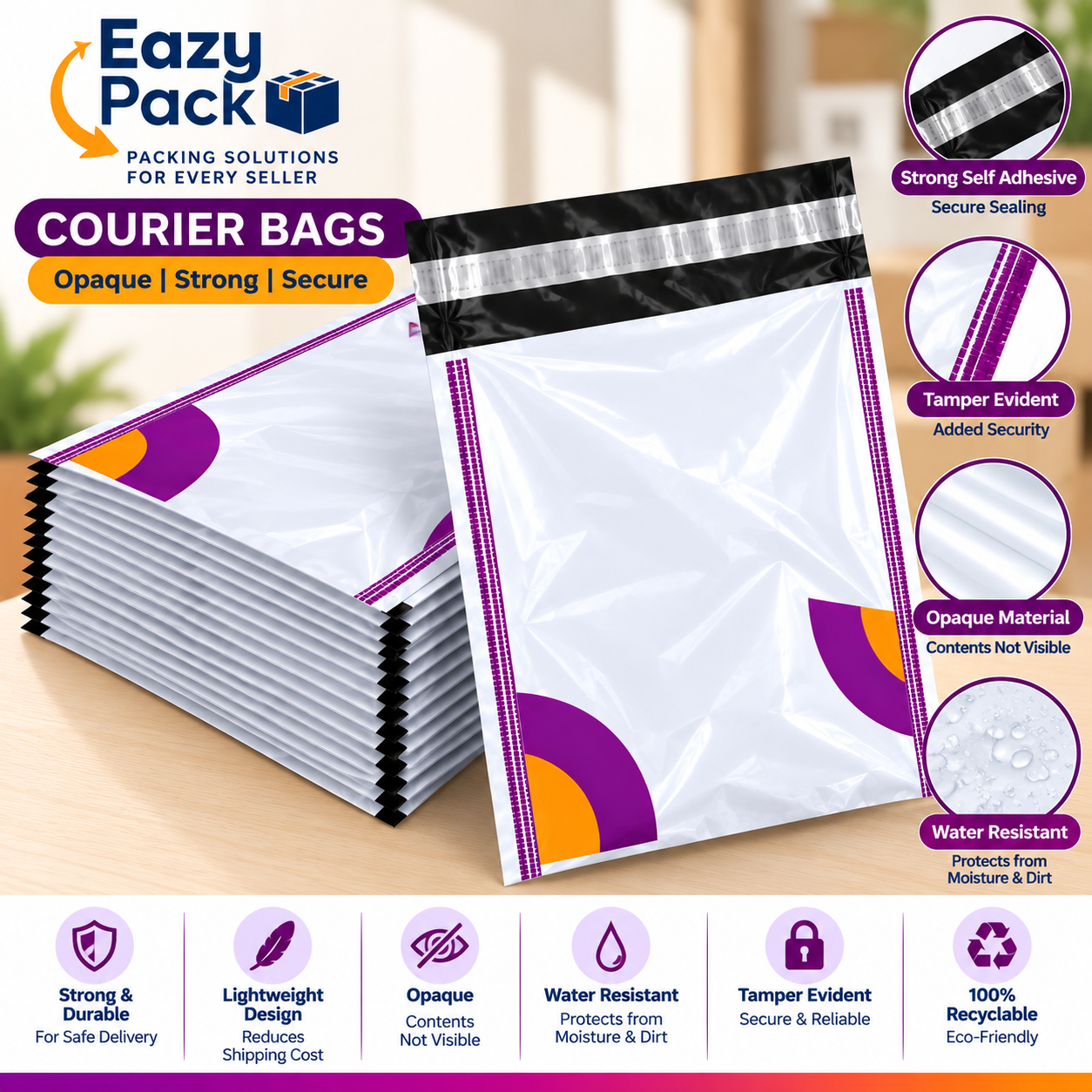 13df56fe-f0ab-475a-8c52-74b7d9c7c30a Meesho Opaque Courier Bags – Pack of 50 - Image 2