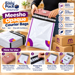 Meesho Opaque Courier Bags – Pack of 50